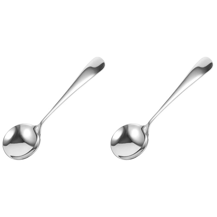 Set 2 linguri supa inox, argintiu, 16x3.8x2cm