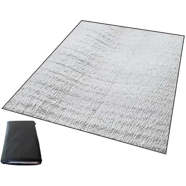 Kemping matrac, EVA hab, alumínium fólia, 200x150cm, 2mm, kék