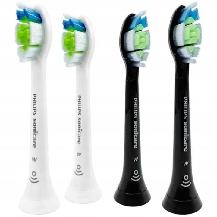 Set 4 db DiamondClean elektromos fogkefe fej, fekete-fehér