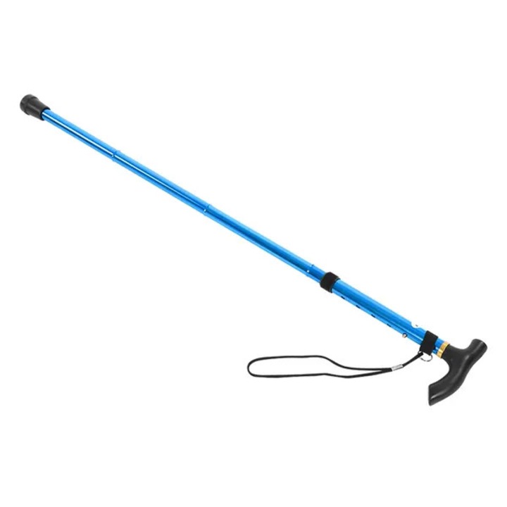 Bat trekking telescopic, aluminiu, reglabil, albastru, 84x93cm