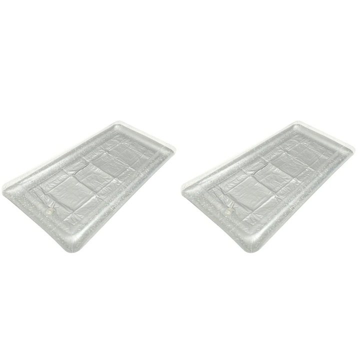Tava servire gonflabila transparenta PVC 118x58x12cm set 2 bucati