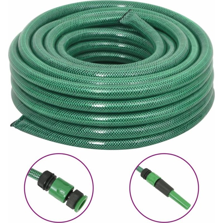Kerti tömlő 30m PVC zöld ellenálló 19x23.5mm