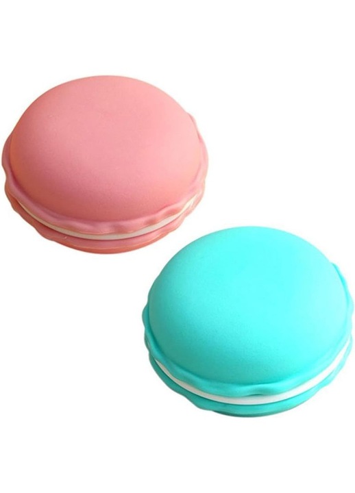 2 db többszínű macaron tárolódoboz készlet 9.8x6cm