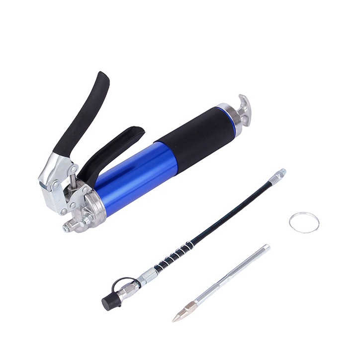 Pistol ungere 400cc albastru 380mm set 4 tuburi flexibile