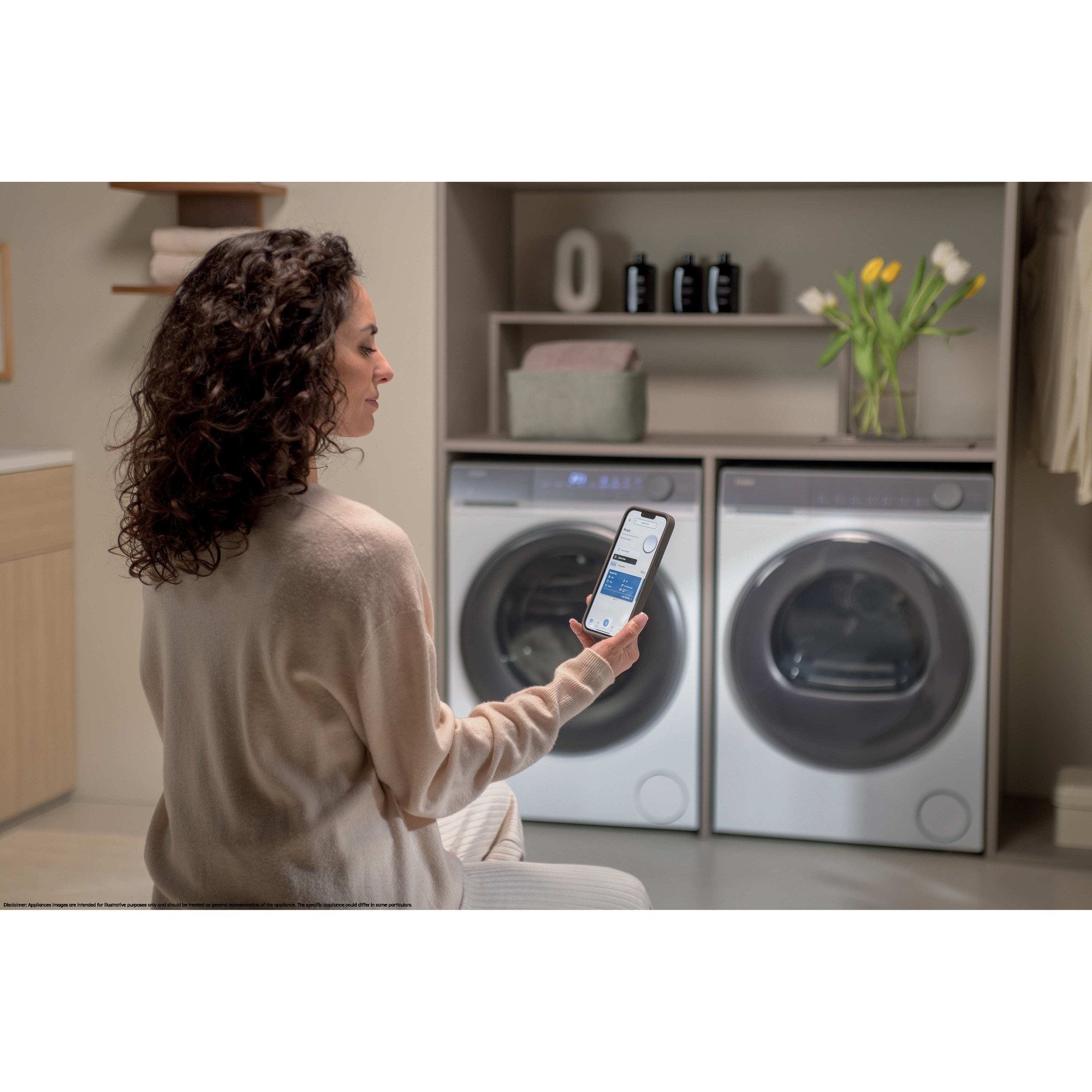 Masina de spalat rufe Haier HW100-B14367U1-S, 10 kg, 1400 rpm, clasa A-30%, motor Direct Motion, Flexy Time, WiFi/ hOn app, ABT, Refresh, alba