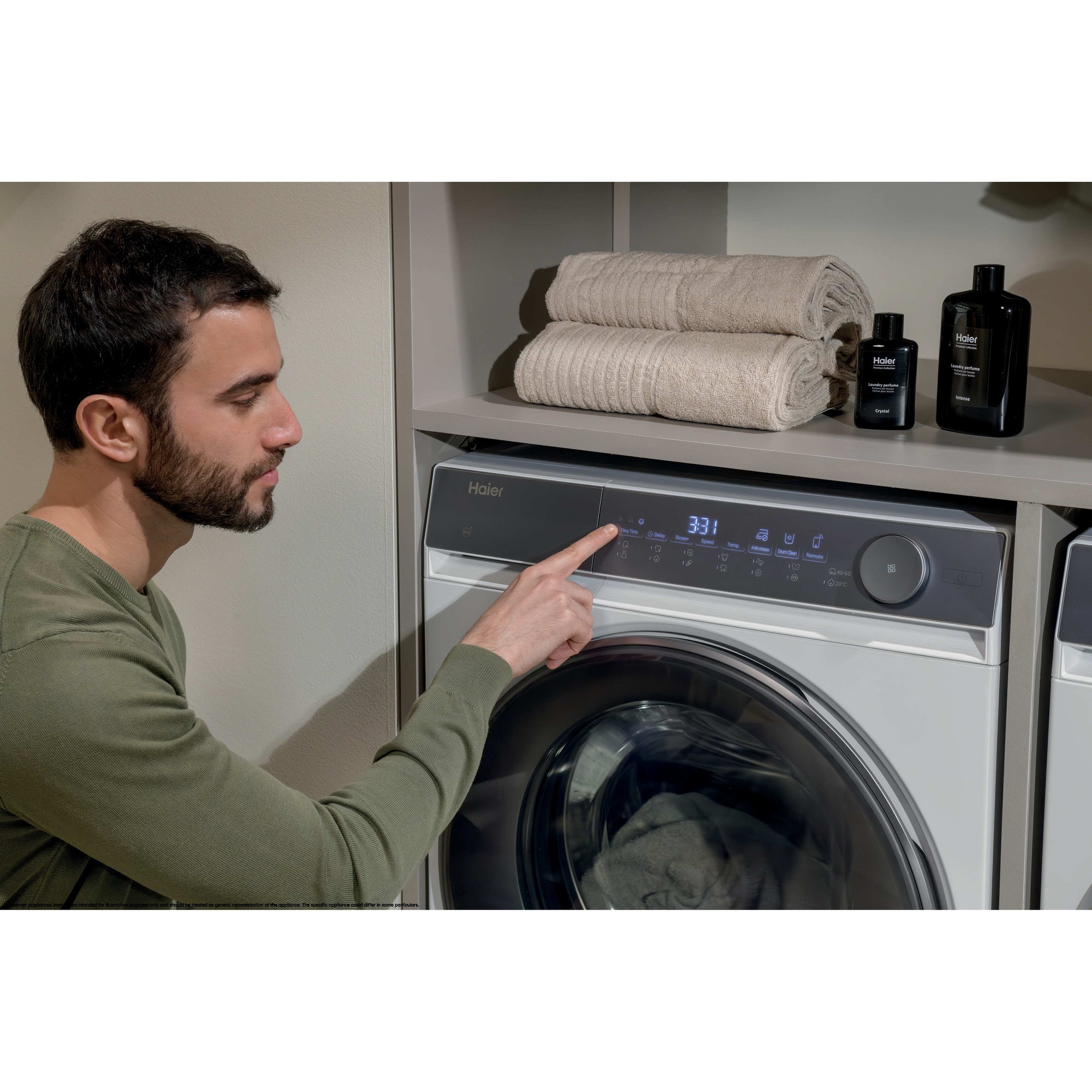 Masina de spalat rufe Haier HW100-B14367U1-S, 10 kg, 1400 rpm, clasa A-30%, motor Direct Motion, Flexy Time, WiFi/ hOn app, ABT, Refresh, alba