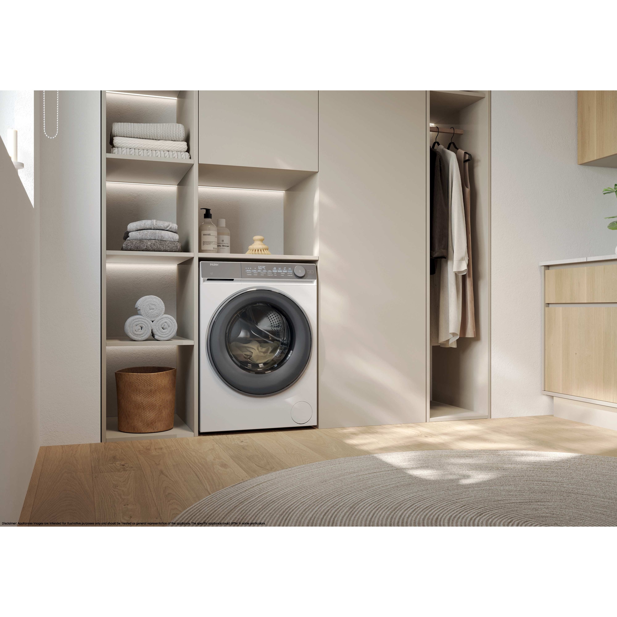 Masina de spalat rufe Haier HW100-B14367U1-S, 10 kg, 1400 rpm, clasa A-30%, motor Direct Motion, Flexy Time, WiFi/ hOn app, ABT, Refresh, alba
