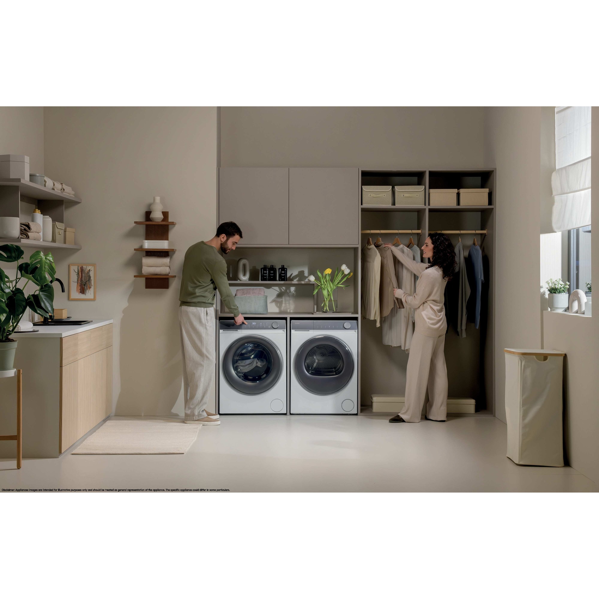 Masina de spalat rufe Haier HW100-B14367U1-S, 10 kg, 1400 rpm, clasa A-30%, motor Direct Motion, Flexy Time, WiFi/ hOn app, ABT, Refresh, alba