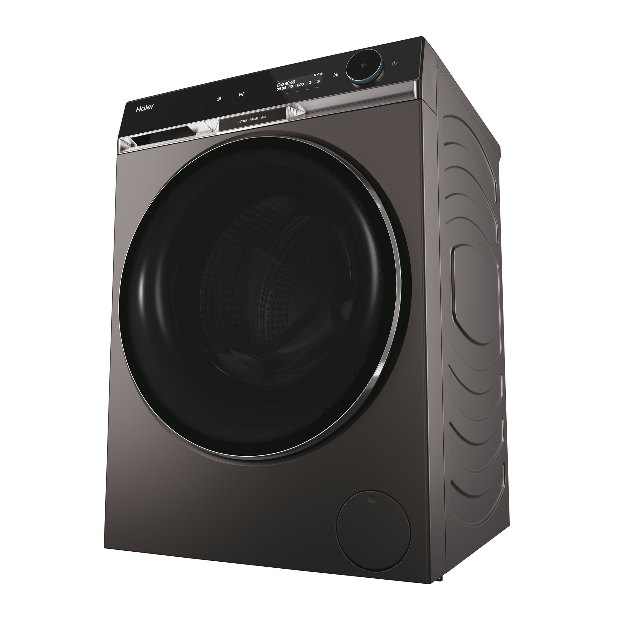 Masina de spalat rufe Haier HW100BD14397PGUS, 10 kg, 1400 rpm, clasa A-20%, motor Direct Motion, Ultra Fresh Air, WiFi/ hOn app, ABT, Refresh, display LCD touch control, antracit