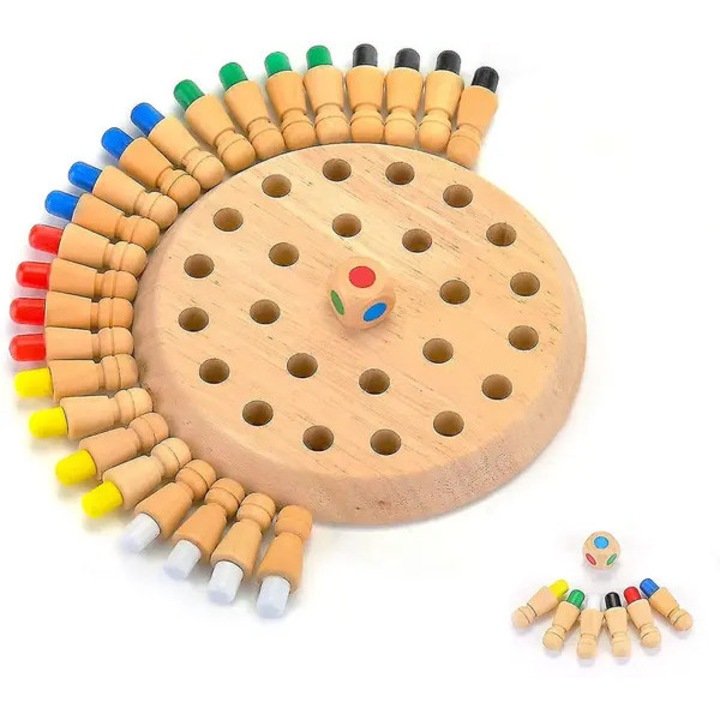 Joc de memorie lemn multicolor 16,8x16,8x4,5cm set