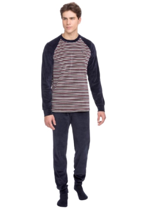 Férfi pizsama, Vamp, 15753, 2XL, pamut, kék
