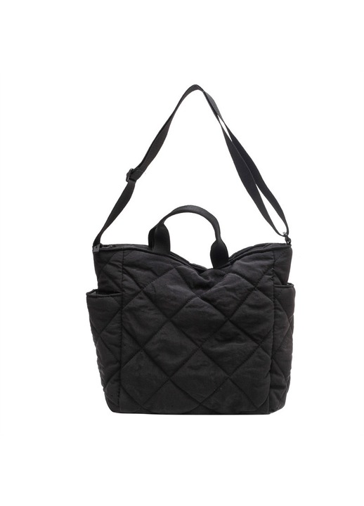 Női alkalmi tote táska, nagy kapacitású, fekete, 39x29x16cm