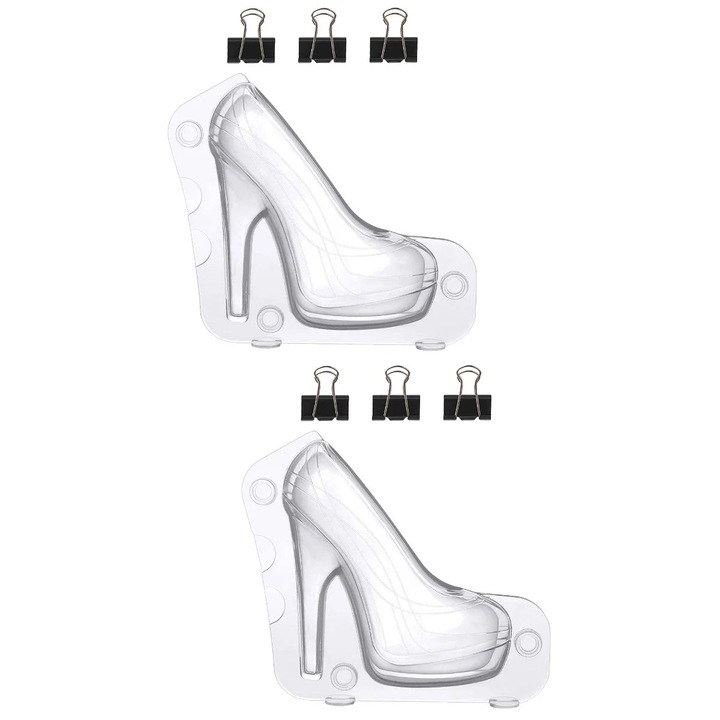 Forma prajituri plastic, set 2, flexibila, neaderenta, 19x18x5cm, transparenta