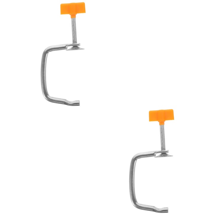 Cleme fixare pentru masina de paste, set 2 buc, metal si PP, 15.5x6.5x2.7cm