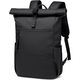 Rucsac roll-top impermeabil compartiment laptop 16 inch negru