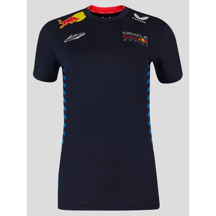 Tricou Castore Red Bull Max Verstappen, albastru, femei, confortabil, trendy