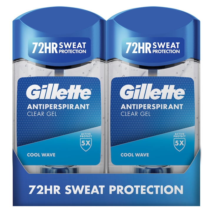 Комплект 2 x Антиперспирант стик Gillette Clear Gel Cool Wave, 70 мл