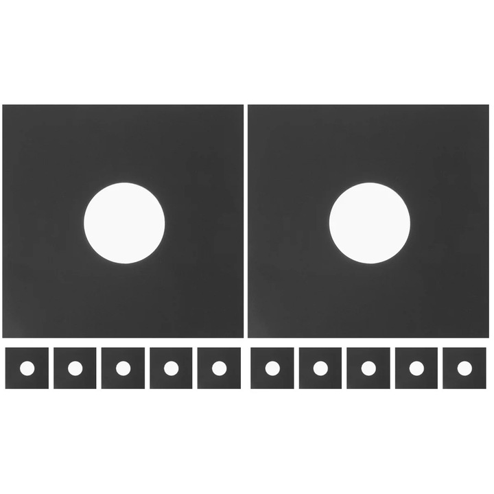 Set 12 huse protectie vinil, negru, 31x30.6x0.1cm