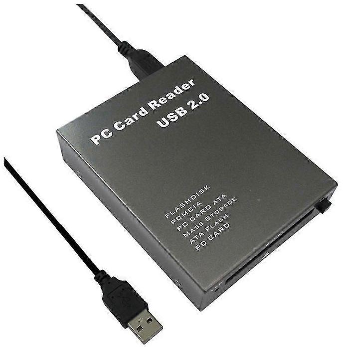 PCMCIA USB 2.0 adapter, alumínium szürke 1x