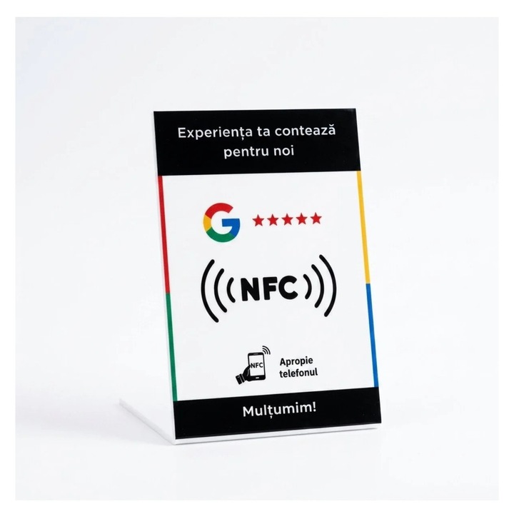 Google Review Tap Stand: Smart Tap NFC pentru recenzii instantanee 1-Pack