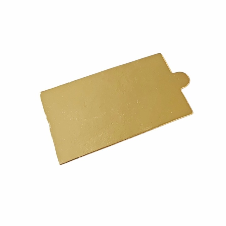 Arany Színű Egyadagos Süteményforma - Téglalap alakú, 9x5 cm, 10 db - Lumea