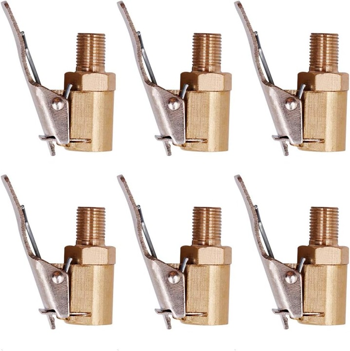 Set 6 duze pompa aer alama aurii 50x18x8mm