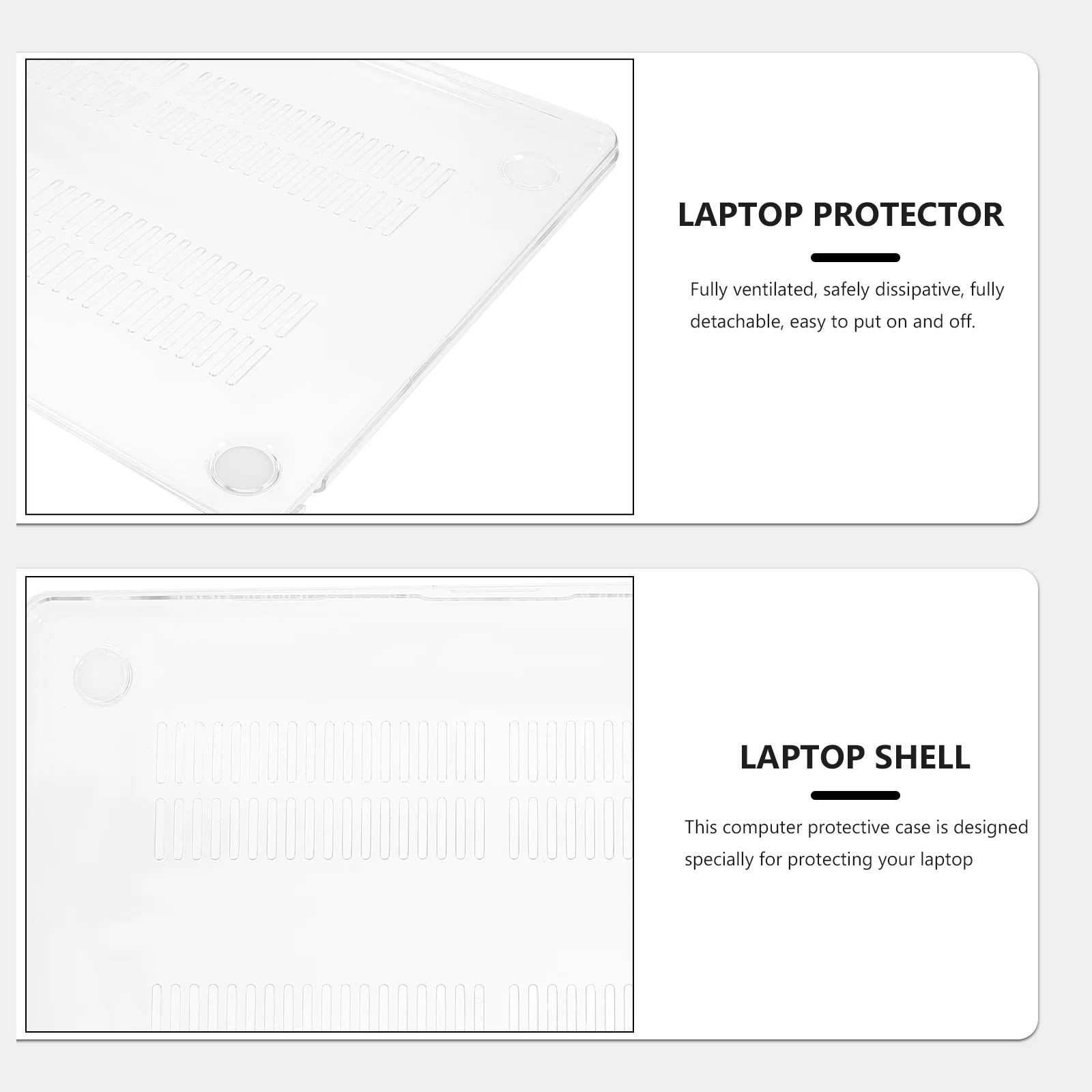 Husa protectie laptop transparenta 34.6x24x1.5cm plastic
