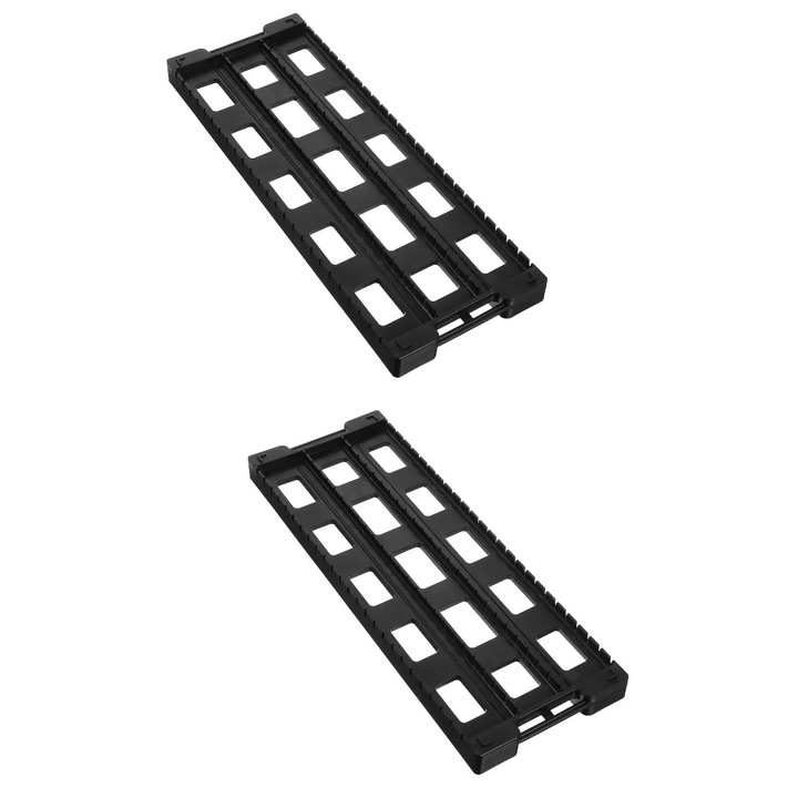 Suport PCB 25 sloturi, negru, 43.7x16x3cm, ABS, antistatic