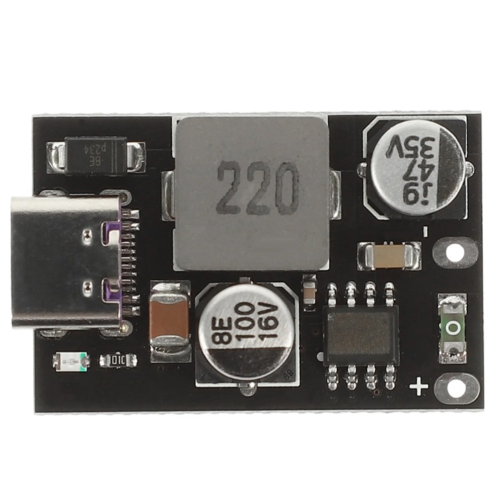 Regulator tensiune 20W, modul incarcare rapida, PCB, 3.1x2.0x0.7cm