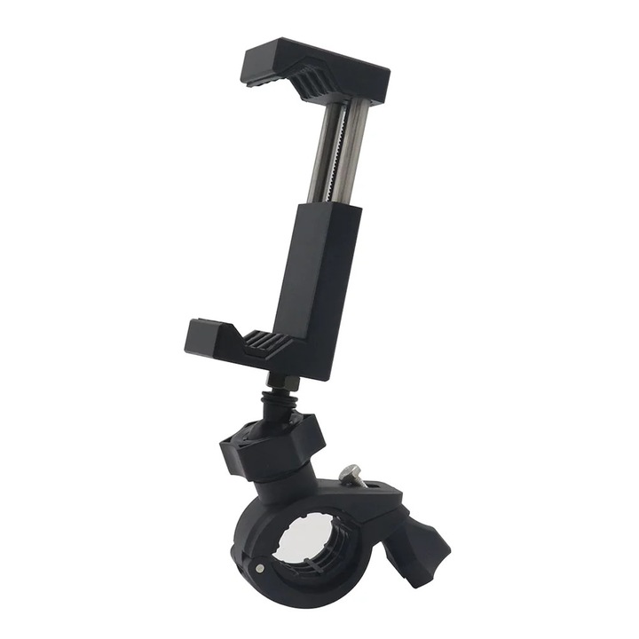 Suport telefon motocicleta negru 14.8x3.8x3.8cm reglabil telescopic