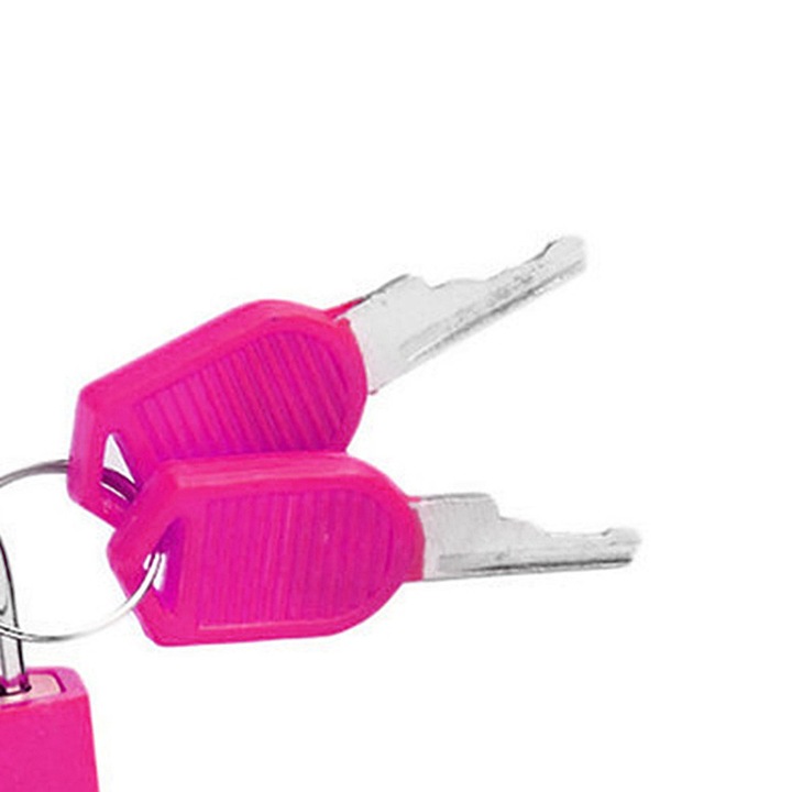 Set 6 lacate mini metalice roz 33x22x10mm