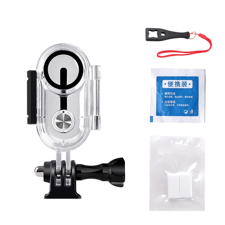 Carcasa impermeabila pentru camera actiune, 40m, transparent, 82x45x30mm