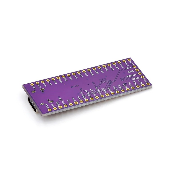 Placa microcontroler Raspberry Pi Pico RP2040 dual-core 133MHz, 4MB, violet, 52x21x3mm