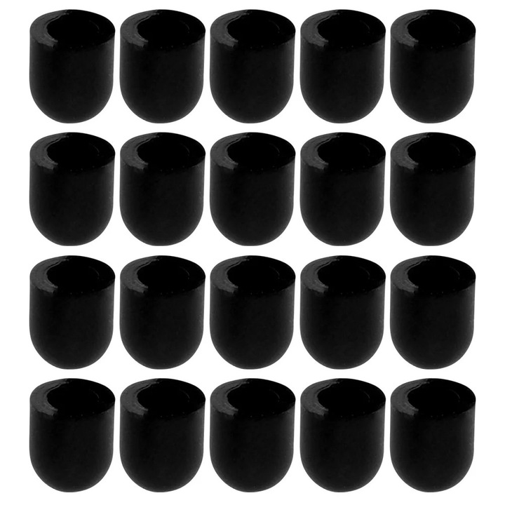 Varfuri capacitive pentru stylus, set 20 bucati, silicon, negru, 0.68x0.60x0.60cm