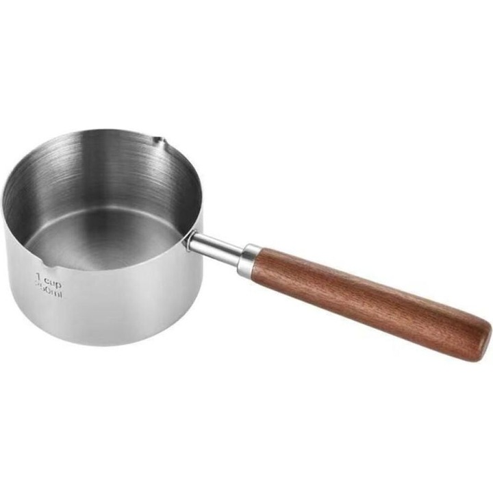 Mini rozsdamentes acél ibrik, 250 ml, multifunkcionális, ezüst