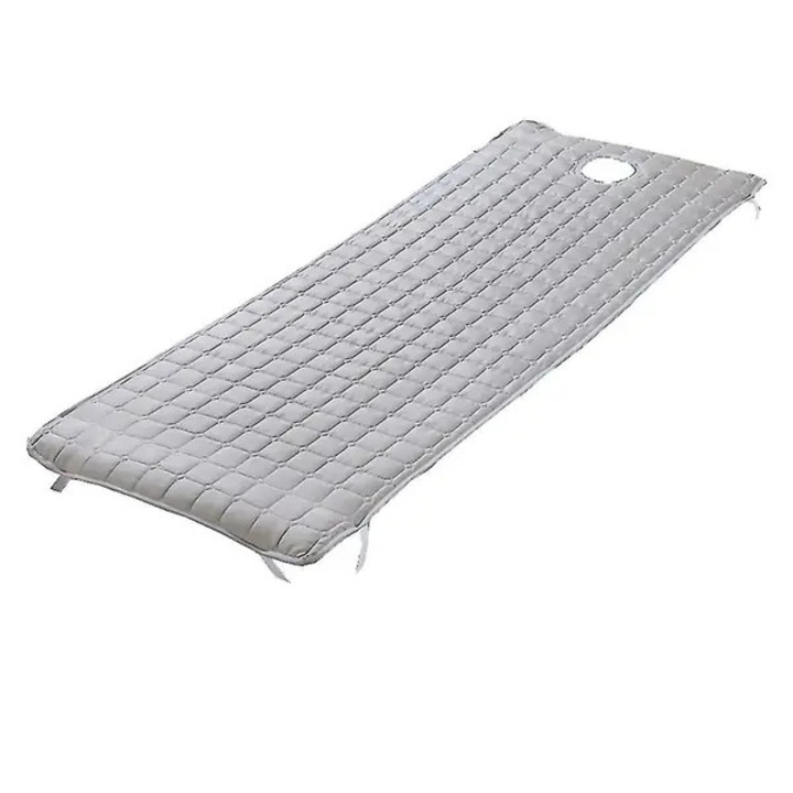 Saltea masaj, 185x70cm, gri, poliester, moale, gros padding