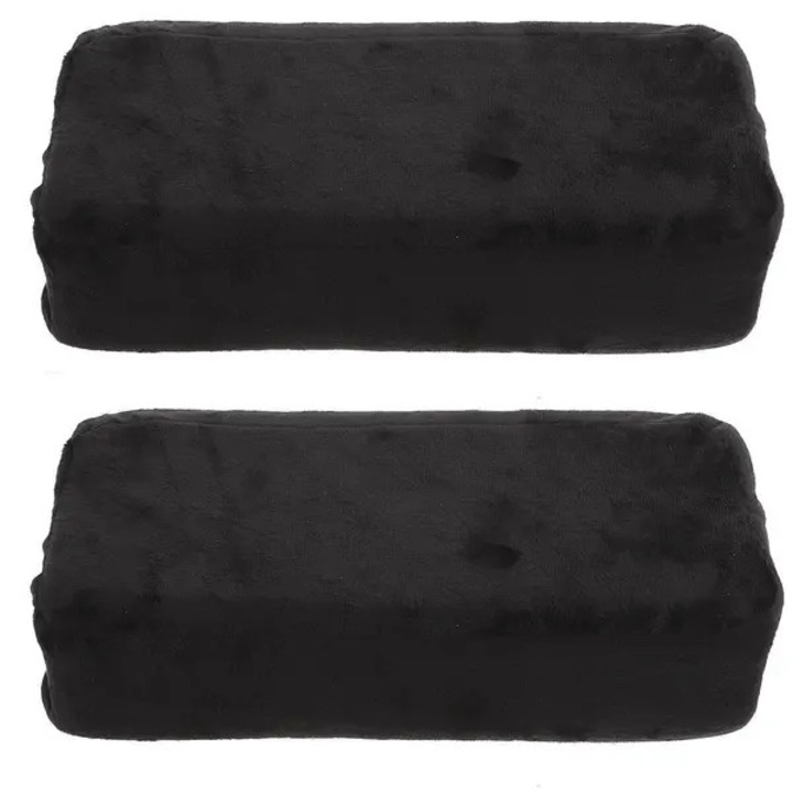 Set 2 perne suport brat scaun birou spuma memorie negru 25.4x7.5x3cm