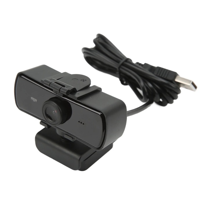 Camera web USB 2K HD microfon incorporat protectie lentila 360° 1440P