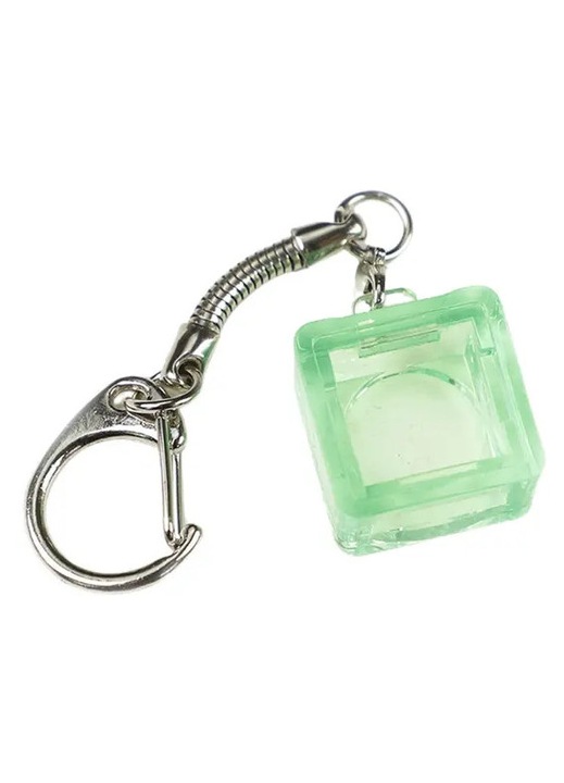 Mechanikus kapcsoló teszter kulcstartó átlátszó 20x20x12mm