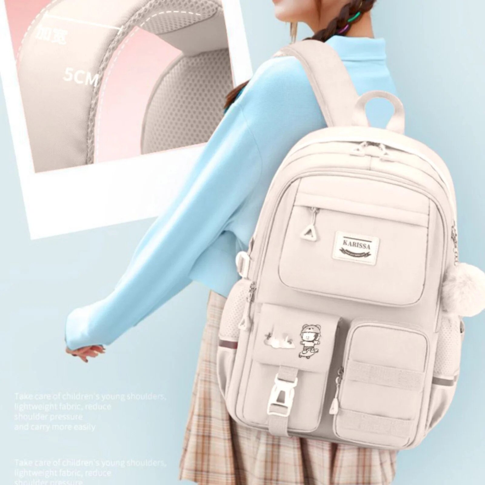 Rucsac laptop 17", calatorie, multibuzunare, 31x15x45cm