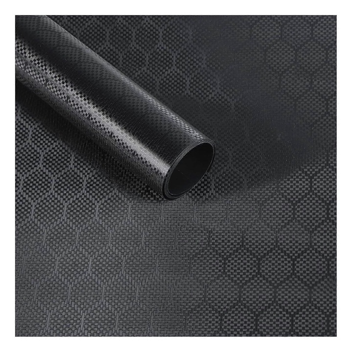 Hex-carbon PET autó fólia, fekete, 30x100cm, beltéri-kültéri