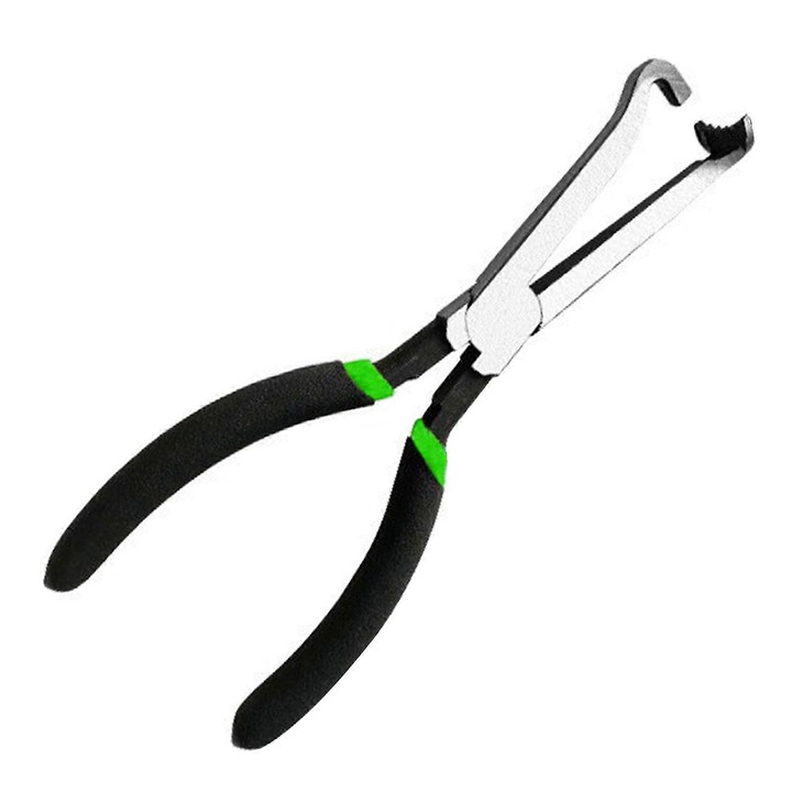 Autó akkumulátor saru leszedő fogó, szénacél, 210mm, zöld-fekete
