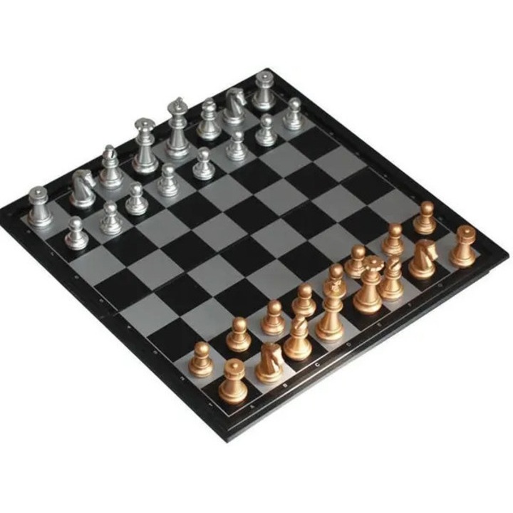 Set sah magnetic pliabil pentru copii si adulti, plastic, usor, 30x30cm