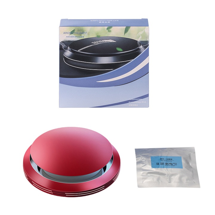 Odorizant auto rotativ, aliaj aluminiu, rosu, 59x59x19mm