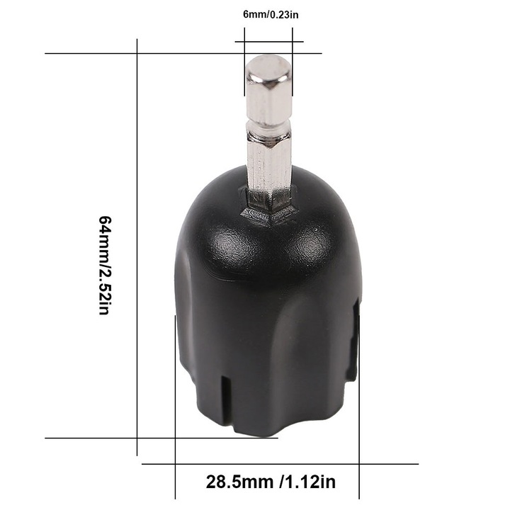 Instrument schimbat corzi chitara, negru, 64x28.5x28.5mm