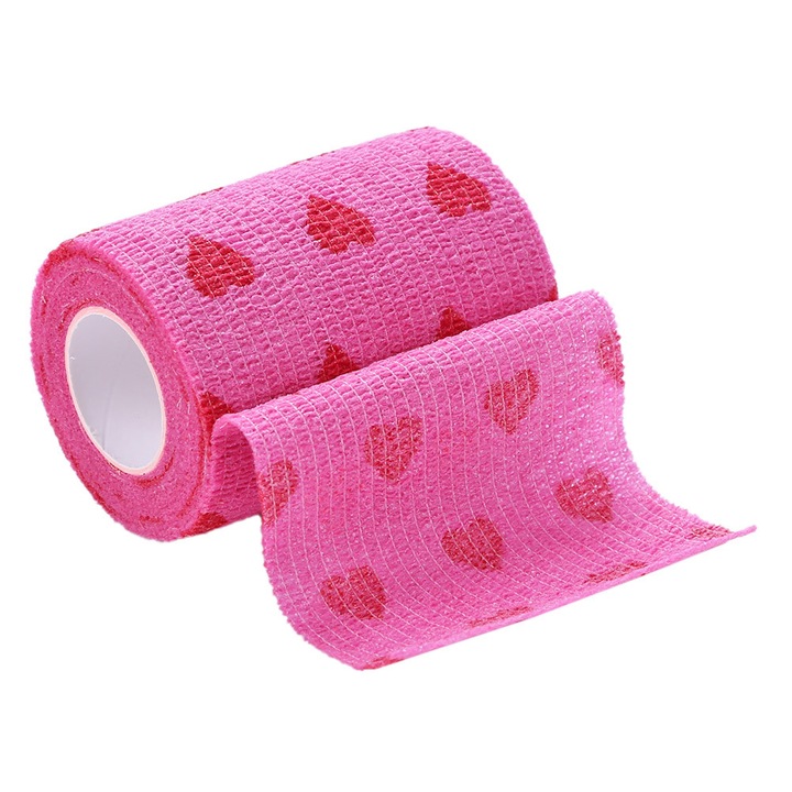 Bandaj elastic pentru animale, rosu, L, 10cm latime
