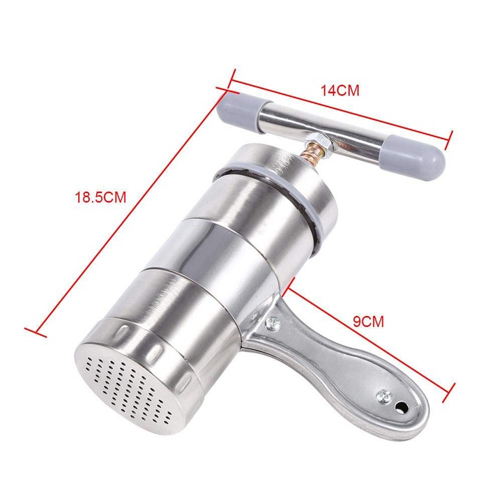 Masina manuala pentru taiat taitei, inox, 5 modele, 17.5x13x6cm
