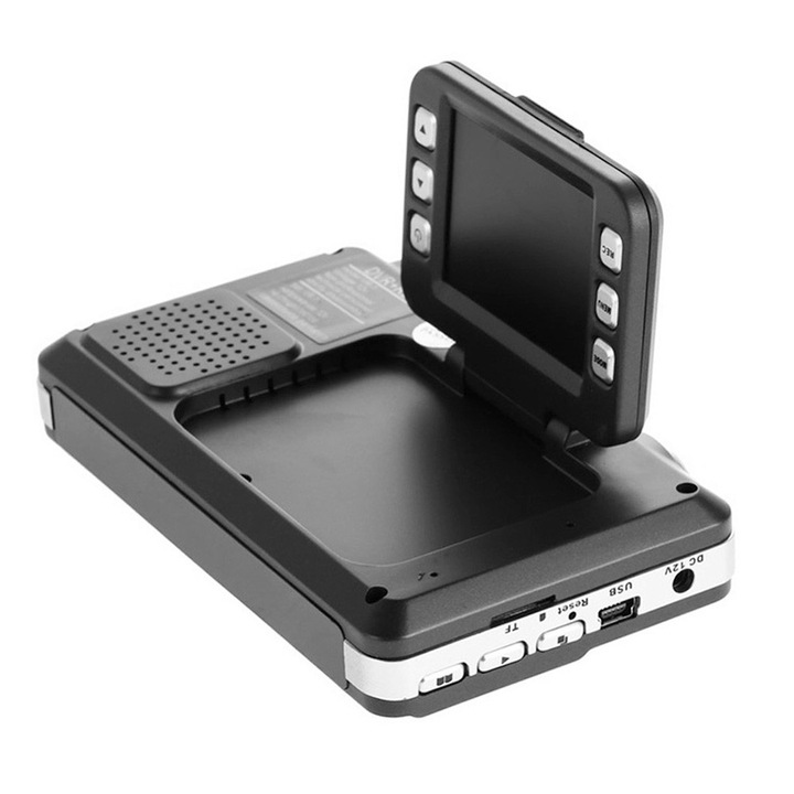 Camera auto DVR 2 in 1 radar detector, multicolor, 12v