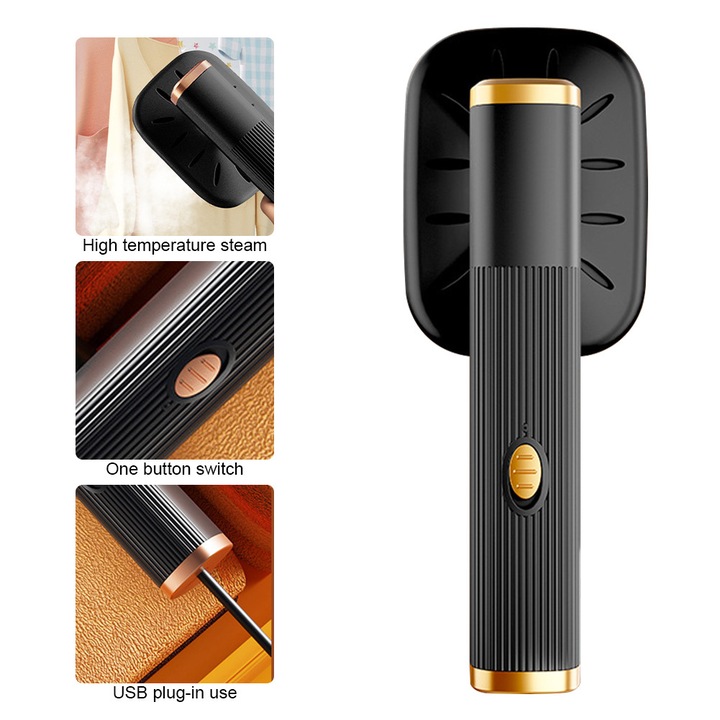Fier de calcat portabil USB negru 216x85mm 32W