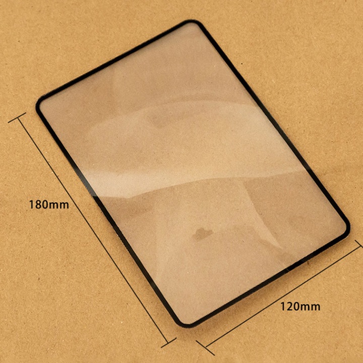 Lentila de marire pagini carte 3X, PVC ultra subtire, 18x12cm, negru